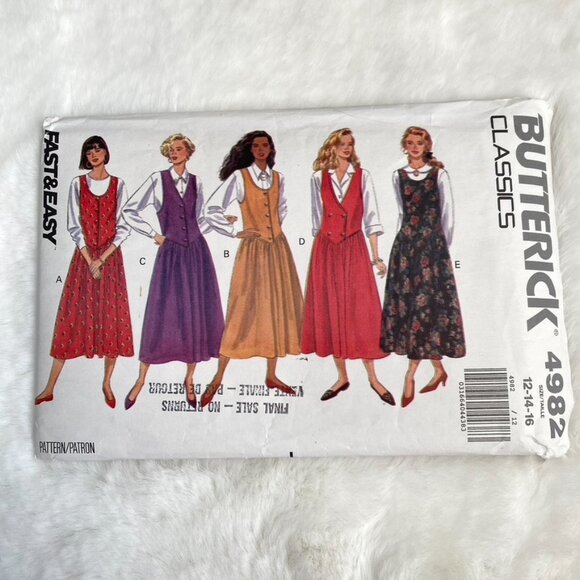 2 Butterick Classics Sewing Patterns - Picture 4 of 5